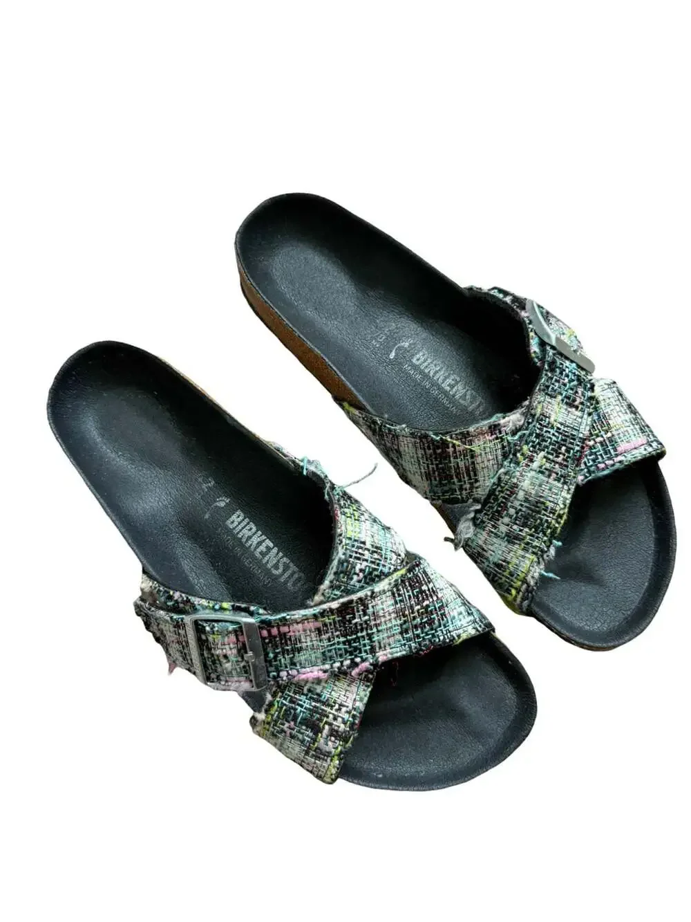 Birkenstock Siena Multicolor Festive Weave Criss Cross Sandals